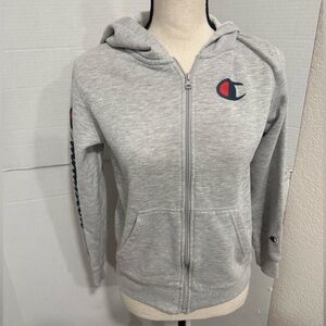 Champion gray zip up hoodie